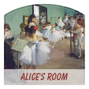 Edgar Degas - The Dance Class Door Sign