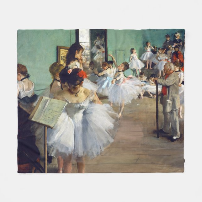 Edgar Degas - The Dance Class Fleece Blanket (Front (Horizontal))