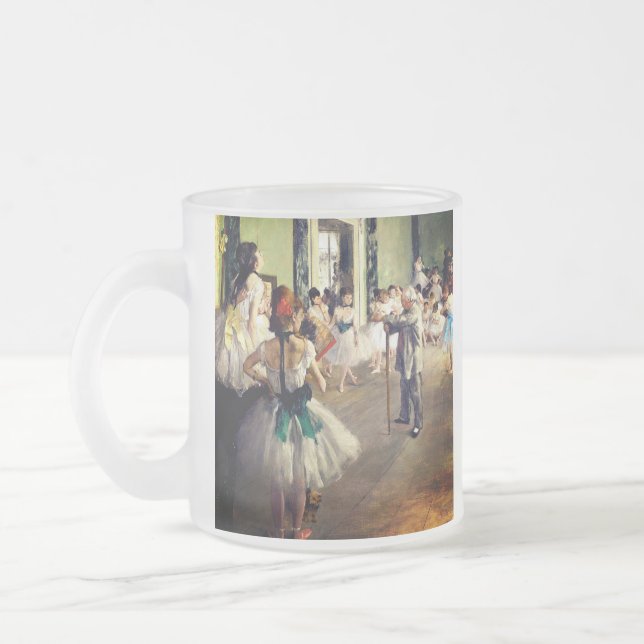 Edgar Degas The Dance Class Frosted Glass Coffee Mug (Left)