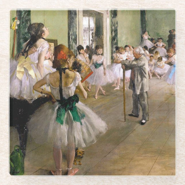 Edgar Degas The Dance Class Glass Coaster (Front)