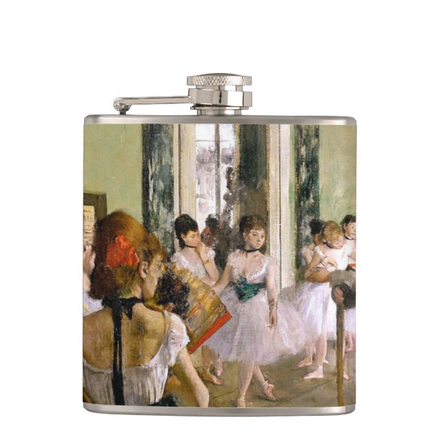 Edgar Degas The Dance Class Hip Flask (Front)