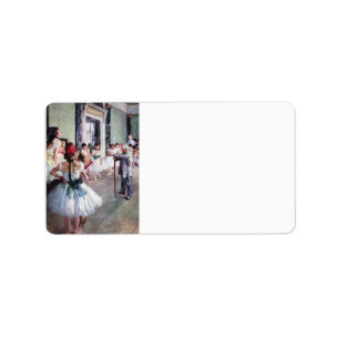 Edgar Degas - The dance class Label