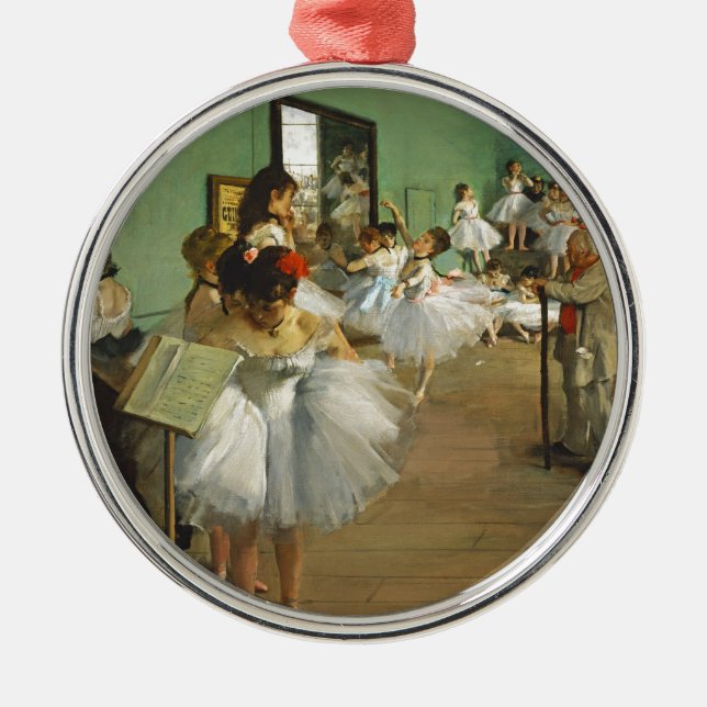Edgar Degas The Dance Class Metal Tree Decoration (Front)