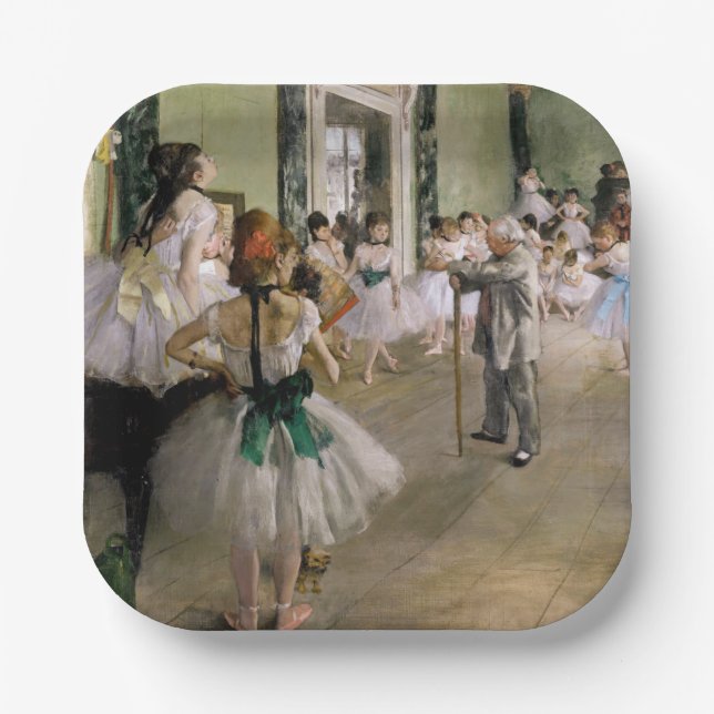 Edgar Degas - The Dance Class Paper Plate (Front)