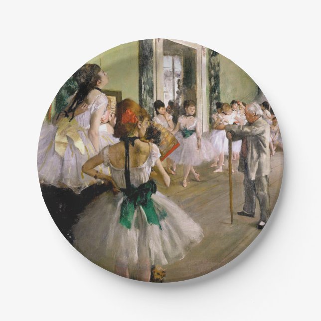 Edgar Degas The Dance Class Paper Plate (Front)