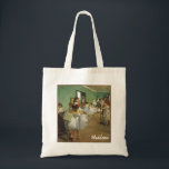 Edgar Degas The Dance Class Personalised Ballerina Tote Bag<br><div class="desc">Beautiful vintage impressionist painting from the 1800s by the famous painter Edgar Degas. This portrait features ballerina dancers in green tones during class. Classic artwork of a ballet studio before a recital featuring the ballerinas practicing backstage. Monogram this tote bag for a dancer.</div>