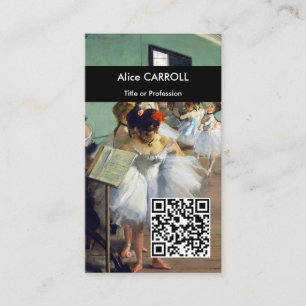 Edgar Degas - The Dance Class - QR Code Business Card