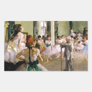 Edgar Degas The Dance Class Rectangular Sticker