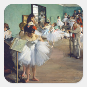 Edgar Degas - The Dance Class Square Sticker