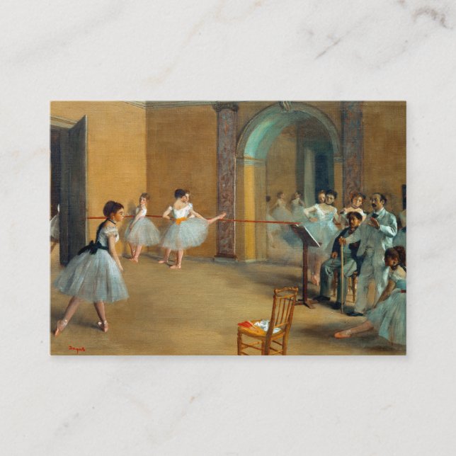 Edgar Degas The Dance Foyer at the Opera Enclosure Card (Front)