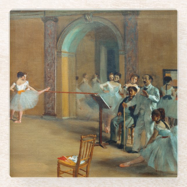 Edgar Degas The Dance Foyer at the Opera Glass Coaster (Front)