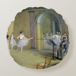 Edgar Degas The Dance Foyer Round Cushion
