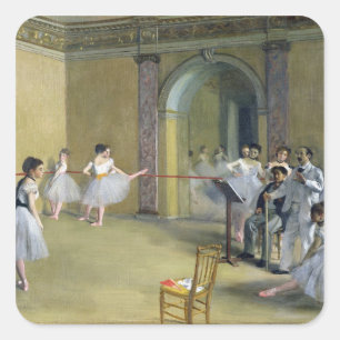 Edgar Degas The Dance Foyer Square Sticker