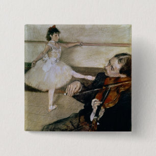Edgar Degas   The Dance Lesson, c.1879 15 Cm Square Badge
