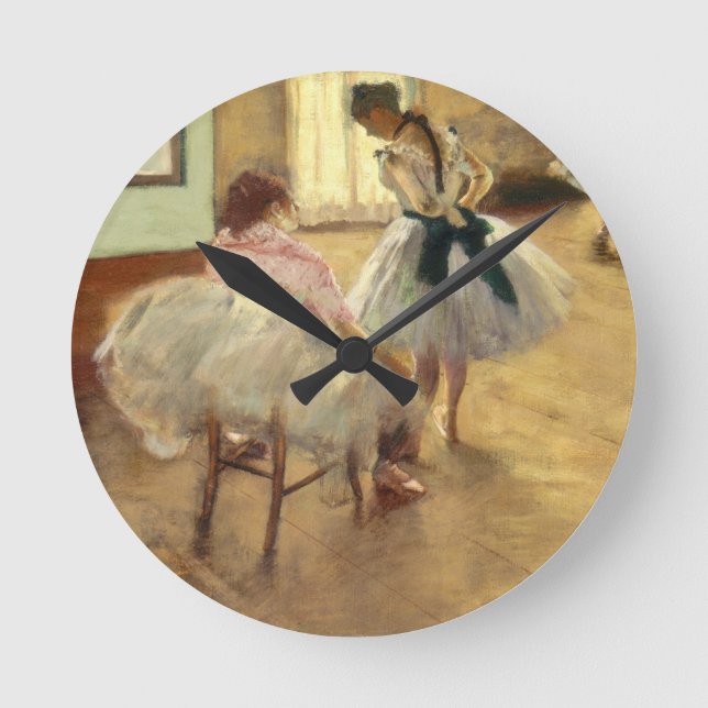 Edgar Degas The Dance Lesson Round Clock (Front)