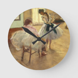 Edgar Degas The Dance Lesson Round Clock