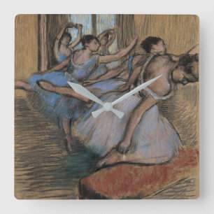 Edgar Degas The Dancers Square Wall Clock