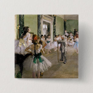 Edgar Degas - The Dancing Class 15 Cm Square Badge