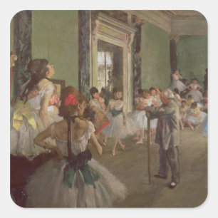 Edgar Degas The Dancing Class, c.1873-76 Square Sticker
