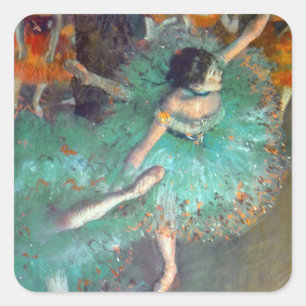 Edgar Degas - The Green Dancers - Ballet Dance Square Sticker