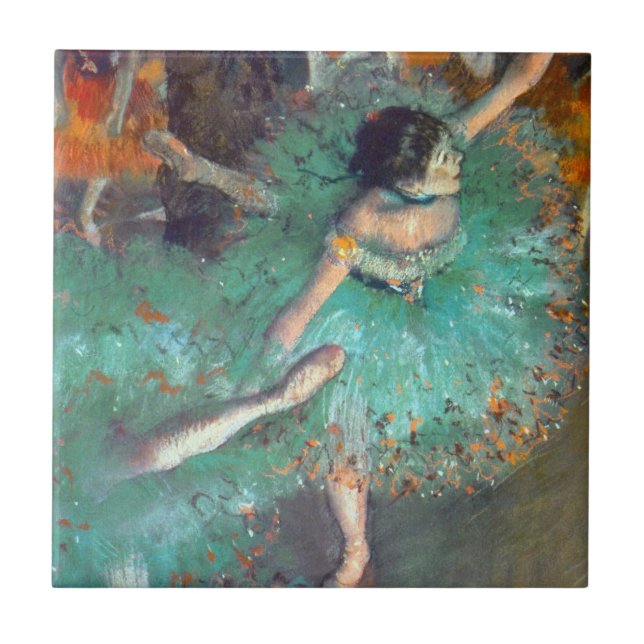 Edgar Degas - The Green Dancers - Ballet Dance Tile (Front)
