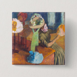 Edgar Degas - The Millinery Shop 15 Cm Square Badge
