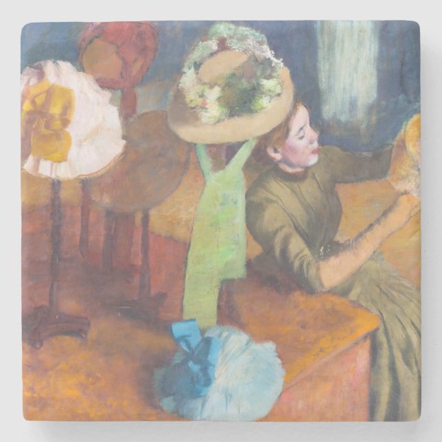 Edgar Degas - The Millinery Shop Stone Coaster (Front)