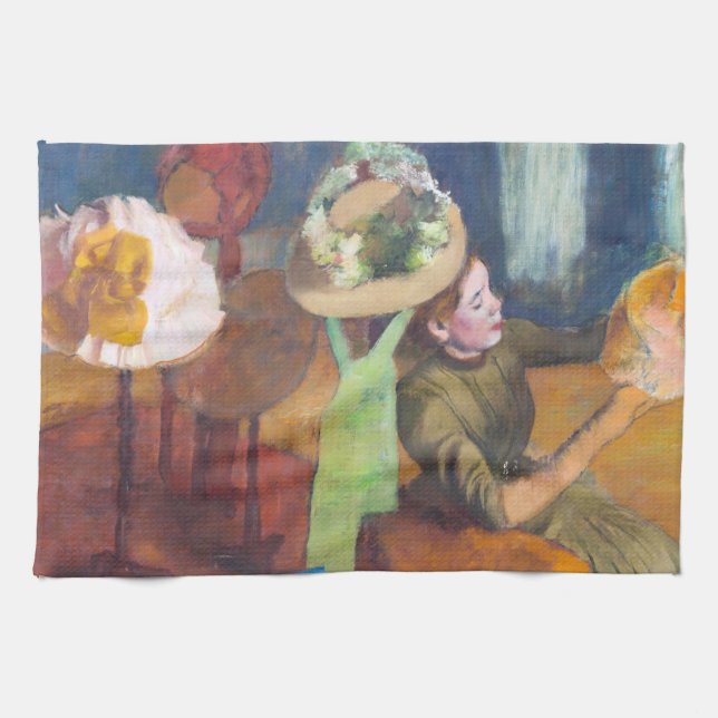 Edgar Degas - The Millinery Shop Tea Towel (Horizontal)