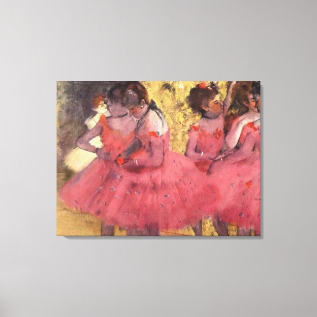 Edgar Degas The Pink Dancers Canvas Print (Front)