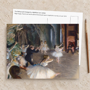 Edgar Degas - The Rehearsal of the Ballet Onstage Postcard