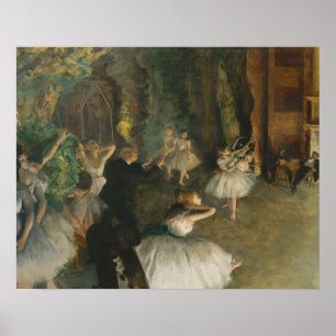 Edgar Degas - The Rehearsal of the Ballet Onstage Poster