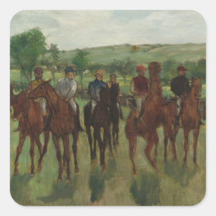 Edgar Degas The Riders Square Sticker