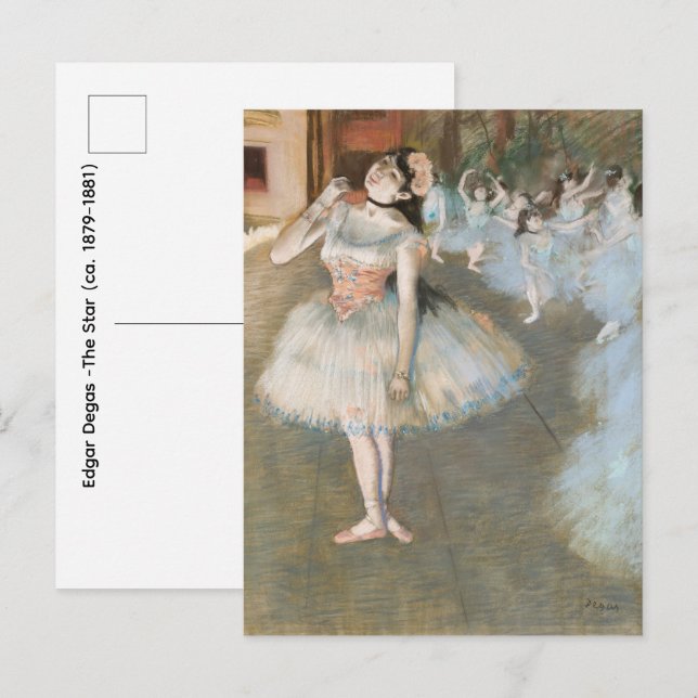 Edgar Degas -The Star (ca. 1879–1881)  Postcard (Front/Back)