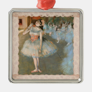 Edgar Degas The Star Dancer with Blush Lace Trim Metal Tree Decoration