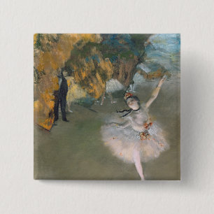 Edgar Degas The Star or Dancer on the Stage 15 Cm Square Badge