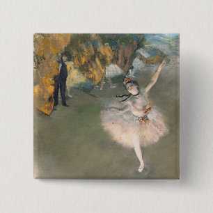 Edgar Degas The Star or Dancer on the Stage 15 Cm Square Badge