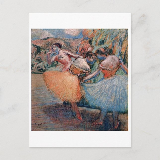 Edgar Degas - Three Dancers 1898 Ballet Women tutu Postcard (Front)