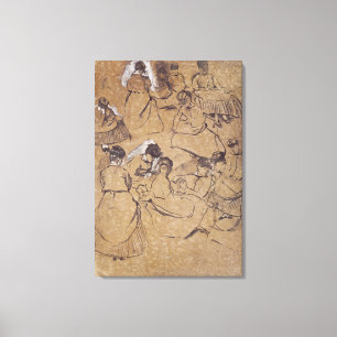 Edgar Degas   Twelve studies of women in costume Canvas Print