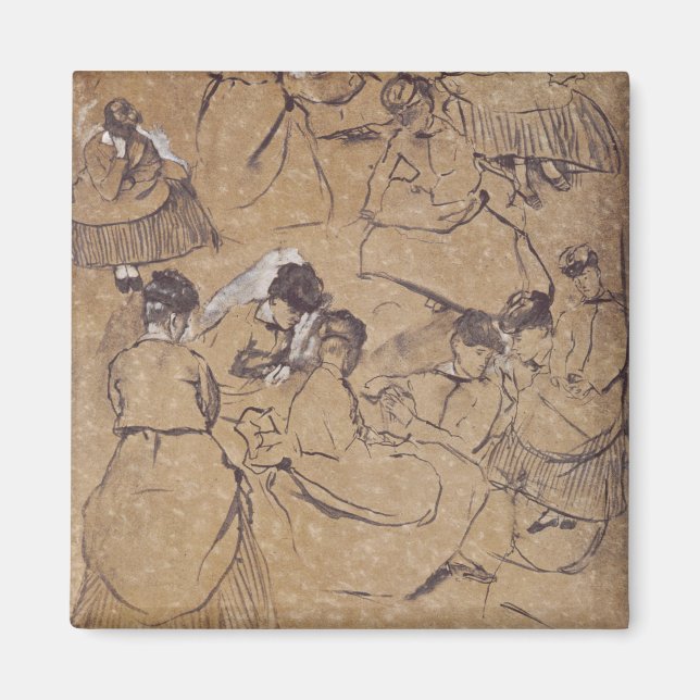 Edgar Degas | Twelve studies of women in costume Magnet (Front)