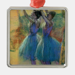 Edgar Degas   Two Blue Dancers Metal Tree Decoration