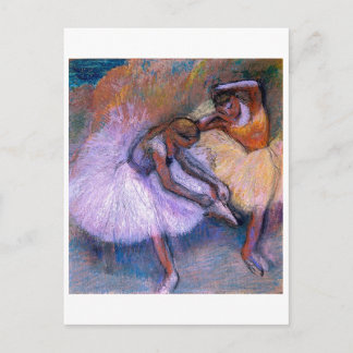 Edgar Degas - Two Dancers 1898 Ballet Pastel dance Postcard