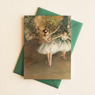 Edgar Degas Two Dancers on Stage Ballet Art Card