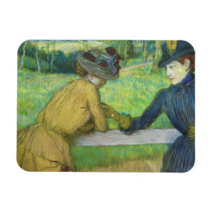 Edgar Degas Two women leaning on a gate Magnet