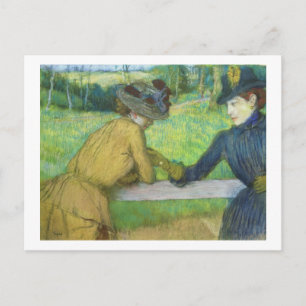 Edgar Degas Two women leaning on a gate Postcard