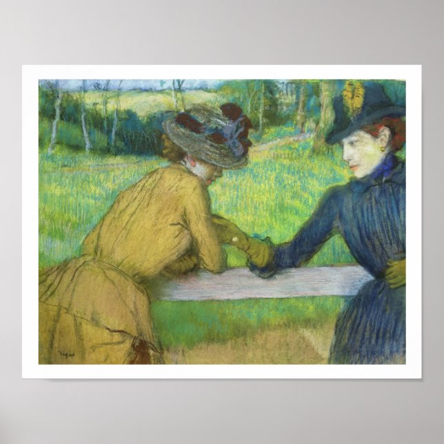Edgar Degas | Two women leaning on a gate Poster (Front)