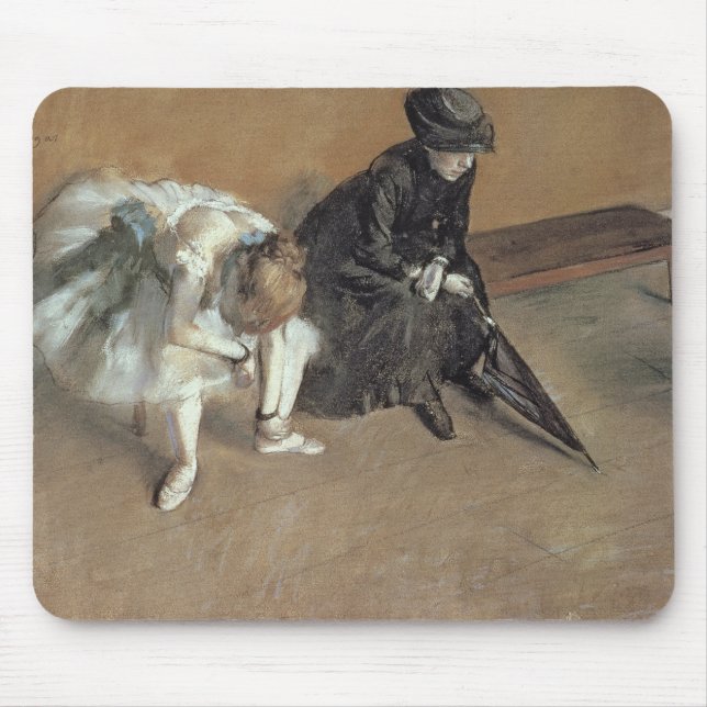 Edgar Degas | Waiting, c.1882 Mouse Mat (Front)