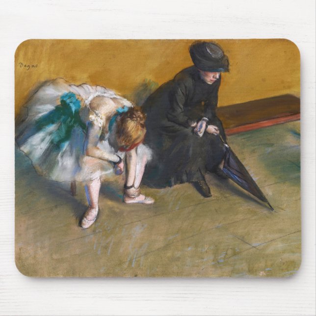Edgar Degas - Waiting Mouse Mat (Front)