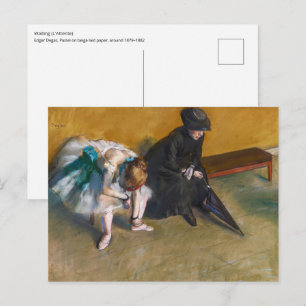 Edgar Degas - Waiting Postcard