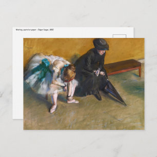 Edgar Degas - Waiting Postcard