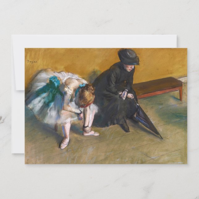 Edgar Degas - Waiting Thank You Card (Front)